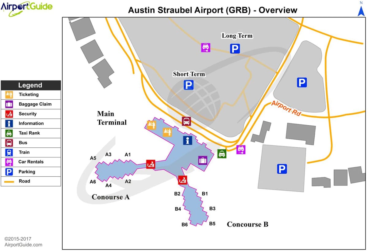 Austin airport χάρτης τερματικό