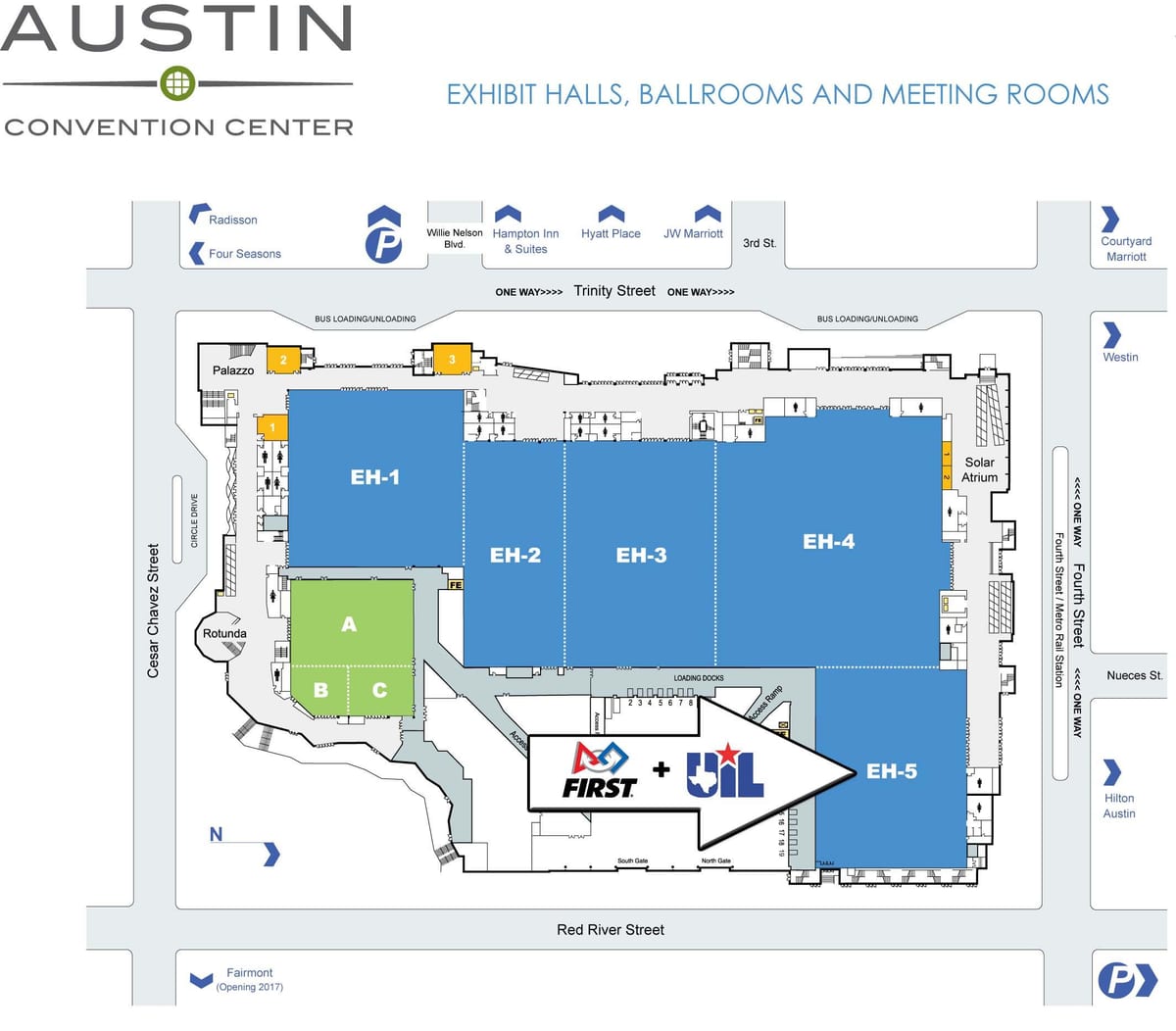 χάρτης Austin convention center