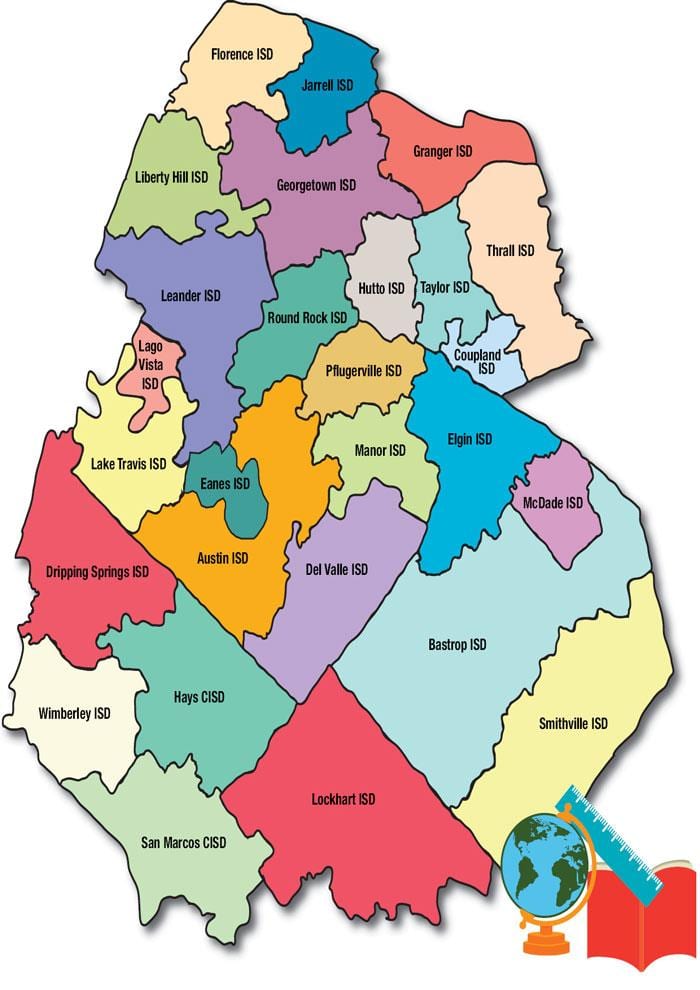 Austin area school district χάρτης