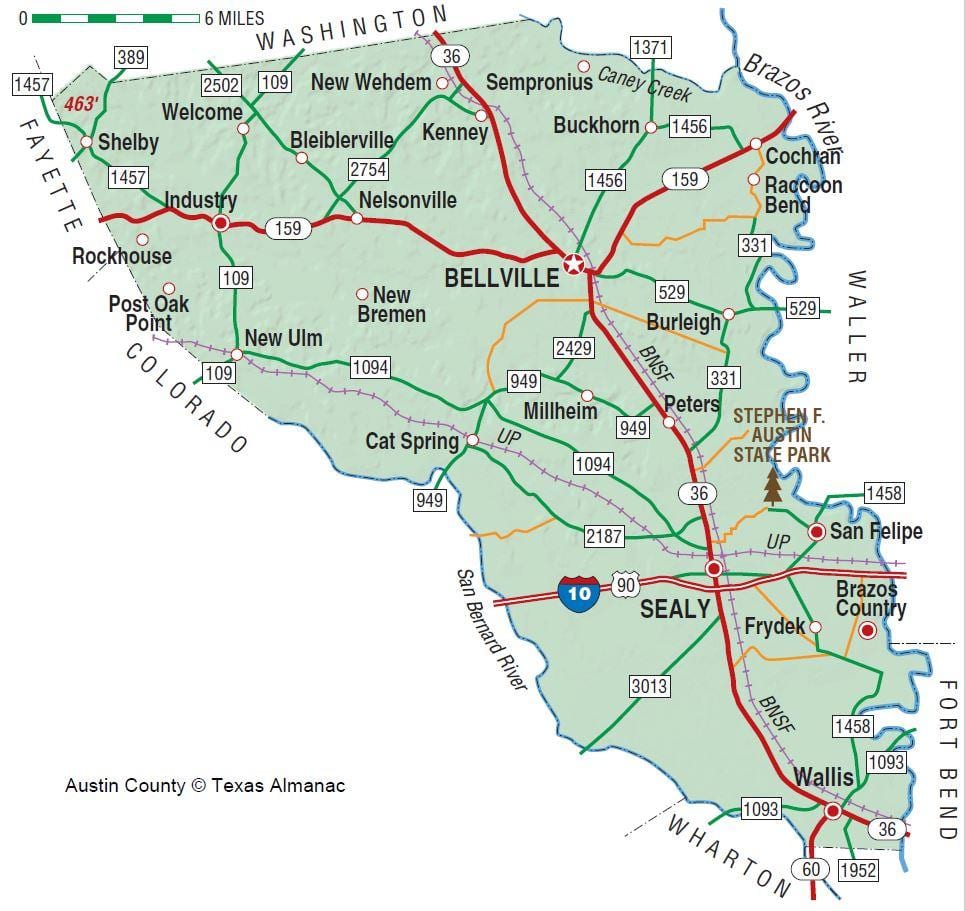 Austin county εμφάνιση χάρτη