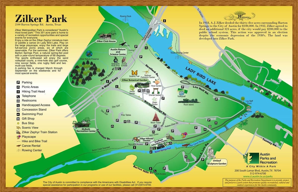 χάρτης της Zilker Austin